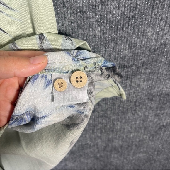 Jamaica Jaxx Mens‎ Large Floral Tropical Hawaiian Print Short Sleeve Button Down - Picture 8 of 11